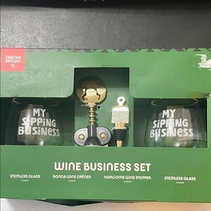 Tabitha Brown business wine set NEW
